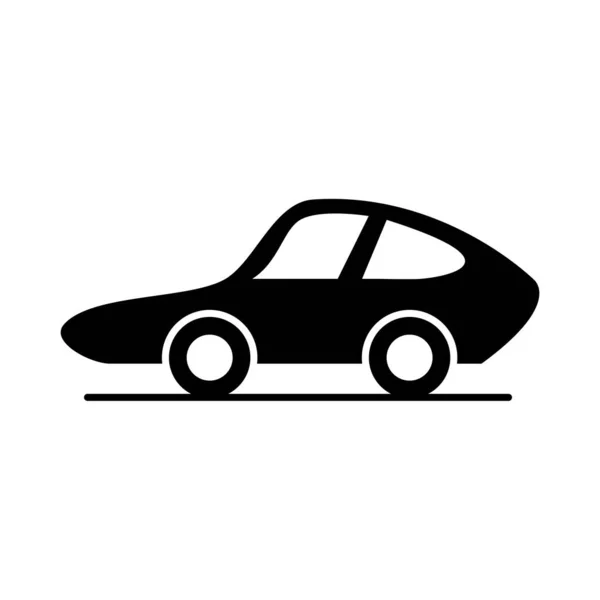 Carro esporte modelo transporte veículo silhueta estilo ícone design — Vetor de Stock