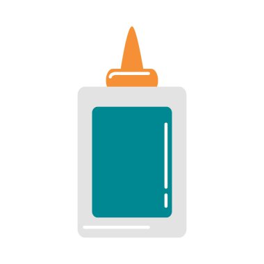 Okul eğitimi malzemesi tutkal şişesi düz stil simgesi