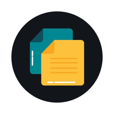 okul eğitimi desteği kağıt blok ve düz biçim simgesi