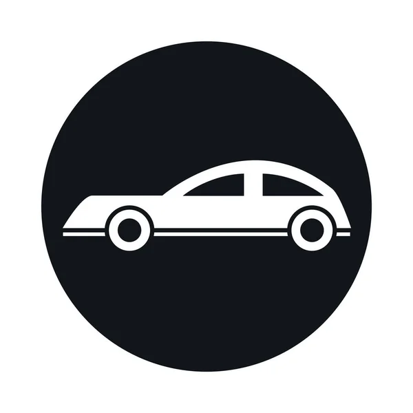 Voiture coupé modèle de transport bloc de véhicule et design icône de style plat — Image vectorielle