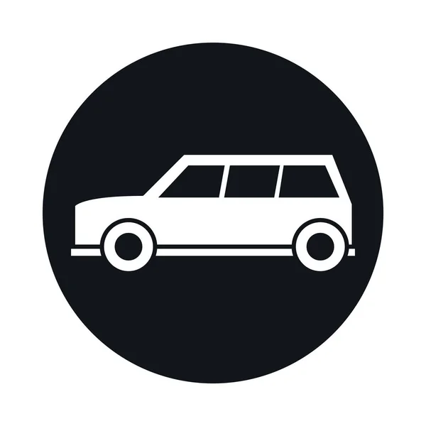 Voiture compact crossover modèle de transport bloc de véhicule et design icône de style plat — Image vectorielle