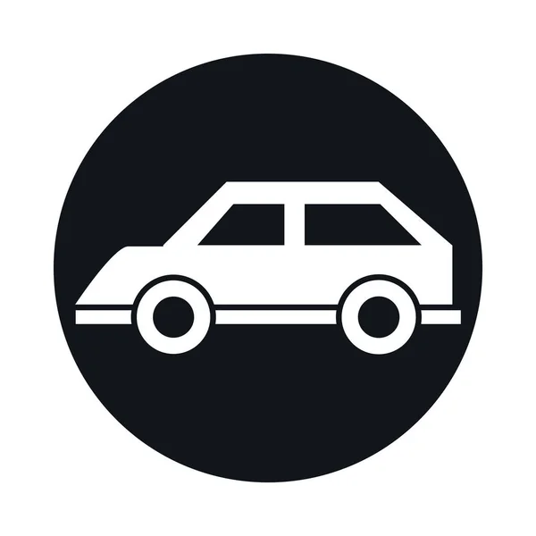 Modèle de voiture véhicule de transport vintage bloc et style plat icône design — Image vectorielle