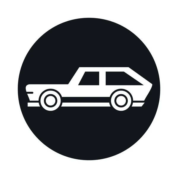 Transporte de automóviles bloque de vehículos y diseño de icono de estilo plano — Vector de stock
