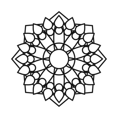 mandala motif çiçek dekorasyonu mistik çizgi biçimi simgesi
