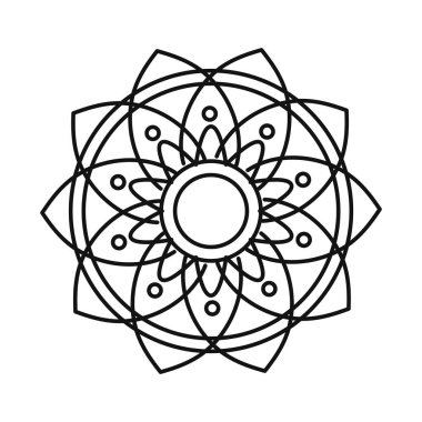 Çiçek mandala klasik dekoratif çizgi simgesi