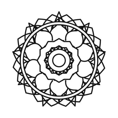 mandala çiçek süslemesi süs çizgisi tarzı simge