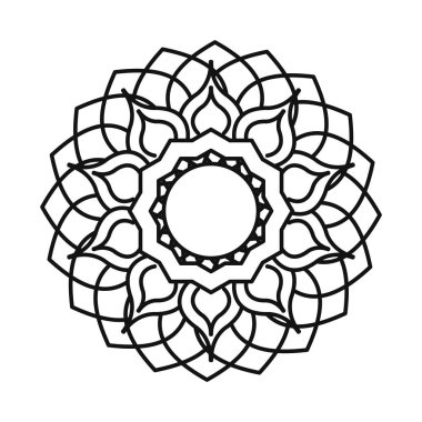 mandala motif çiçek dekorasyonu mistik çizgi biçimi simgesi
