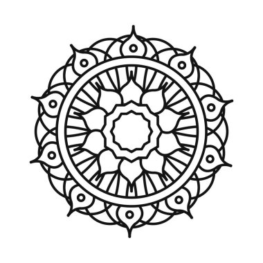 mandala çiçek süslemesi süs çizgisi tarzı simge