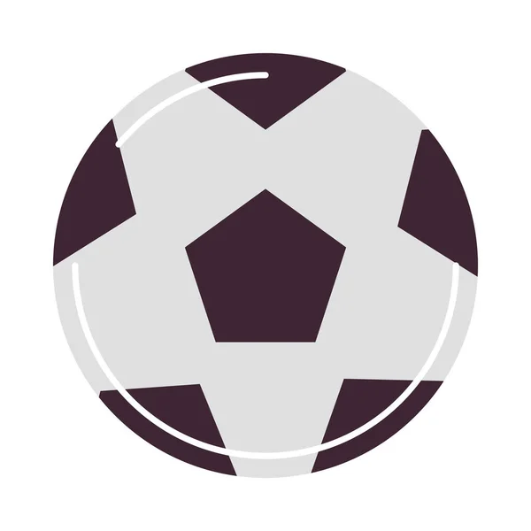 Équipement de ballon de football sportif icône de style plat — Image vectorielle