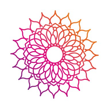 mandala motif çiçek dekorasyonu mistik gradyan biçim simgesi