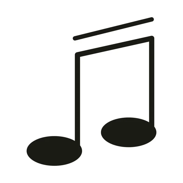 Application mobile musique audio bouton web menu silhouette numérique style icône — Image vectorielle