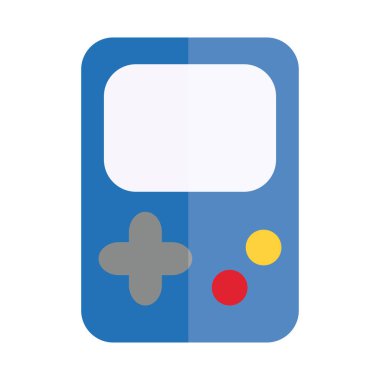 küçük çocukların oynaması için taşınabilir oyun konsolu nesnesi, düz biçim simgesi