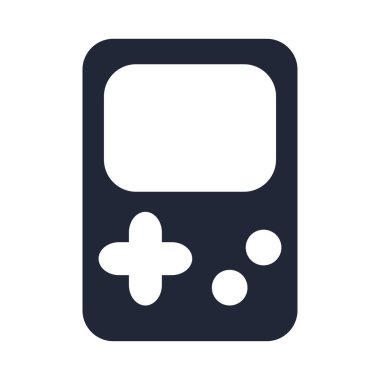 küçük çocukların oynaması için taşınabilir video oyunu konsol nesnesi, siluet biçimi simgesi