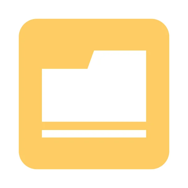 Dossier application mobile archive fichier bouton web menu numérique plat icône de style — Image vectorielle