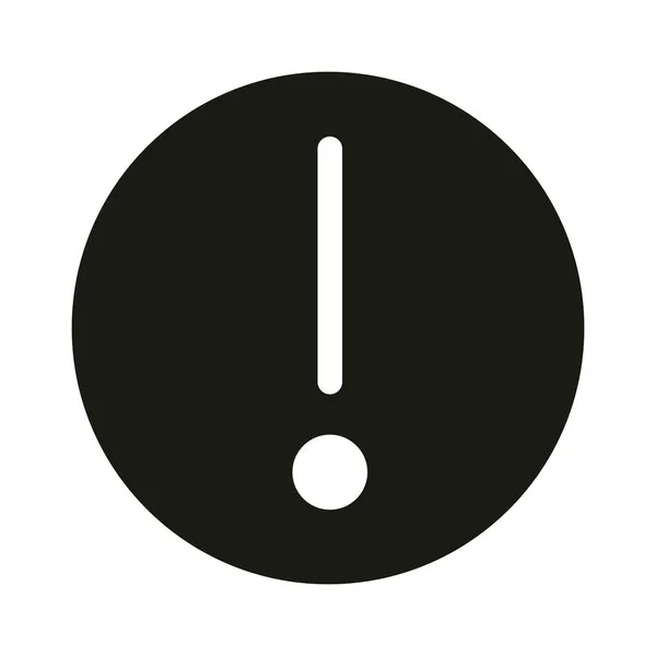 Handy-Anwendung Warnung Warnung Web-Taste Menü digitale Silhouette Stil-Symbol — Stockvektor