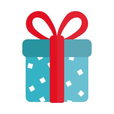 paketlenmiş hediye kutusu sürpriz kutlama düz stil simgesi