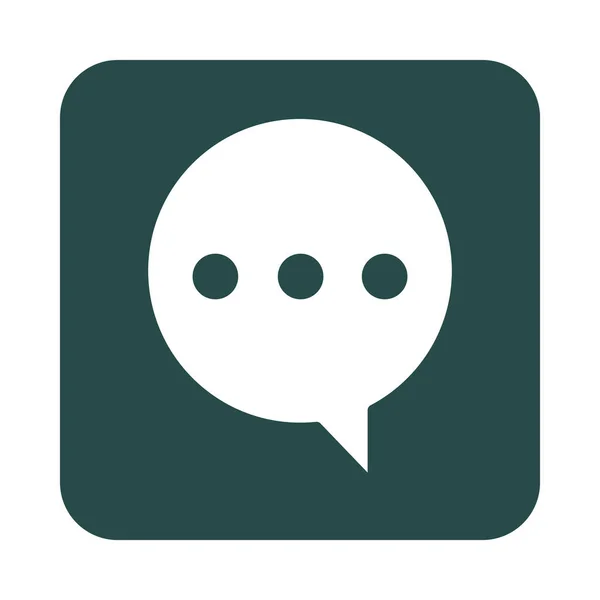 Mobiele applicatie chatten spraakbel web button menu digitale platte stijl pictogram — Stockvector