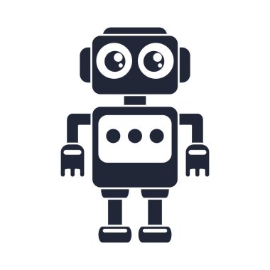 küçük çocukların oynaması için çizgi film oyuncağı nesnesi, siluet tarzı simge