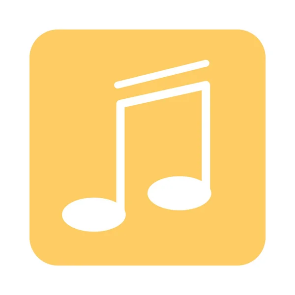 Application mobile musique audio bouton web menu numérique plat icône de style — Image vectorielle
