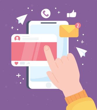 Elle dokunulan ekran mobil sosyal ağ iletişim sistemi ve teknolojileri