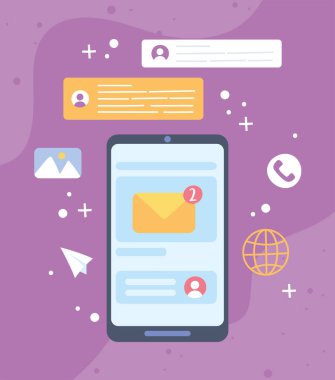 akıllı telefon e- posta ve sohbet ekranı sosyal ağ iletişim sistemi ve teknolojileri