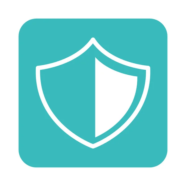 Mobile application shield protection web button menu digital flat style εικονίδιο — Διανυσματικό Αρχείο