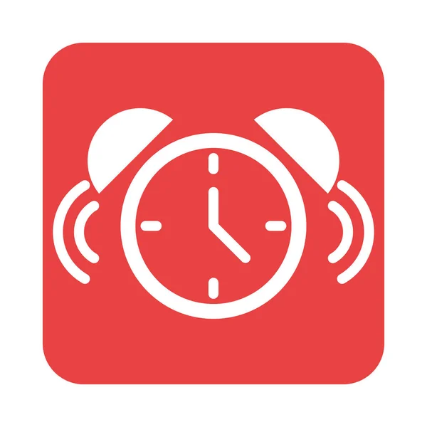 Aplikacja mobilna alarm zegar czas web przycisk menu cyfrowy płaski styl ikona — Wektor stockowy