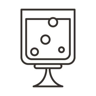 Kokteyl ikonu camları ve baloncukları alkol hattı tasarımı içiyorlar.