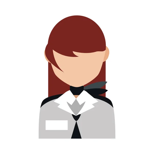 Женщины-стюардессы авиакомпании профессии икона профессионального плоского стиля — стоковый вектор