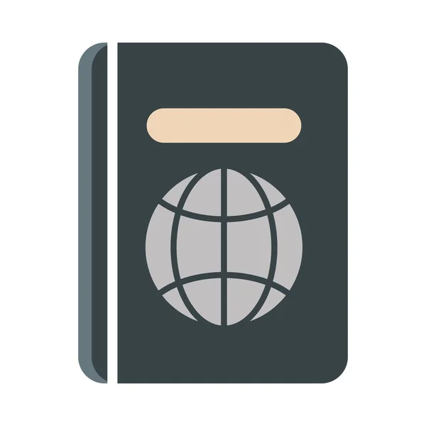 Repülőtéri útlevél utazás terminál turizmus vagy üzleti lakás ikon — Stock Vector