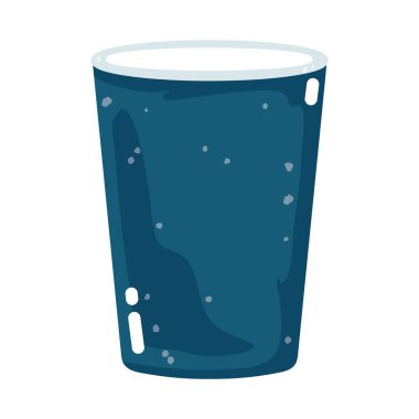 Tek kullanımlık soda bardağı izole edilmiş beyaz arkaplan