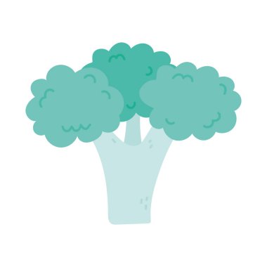 Sebze taze brokoli izole edilmiş simge tasarımı beyaz arkaplan