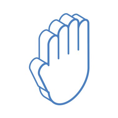 izometrik onarım el durdurma uyarısı çalışma doğrusal biçim simgesi tasarımı