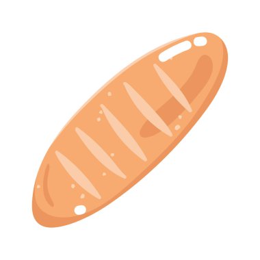 yemek taze ekmek fırını çizgi filmi izole edilmiş ikon beyaz arkaplan