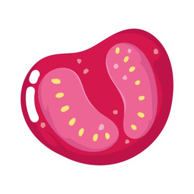 Domates ezmesi taze çizgi film izole edilmiş beyaz arkaplan