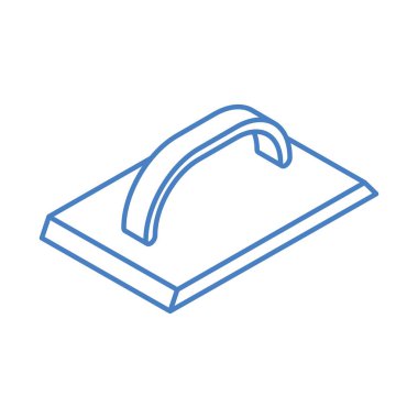 izometrik onarım beton cilalayıcı çalışma aracı ve ekipman doğrusal biçim ikonu tasarımı