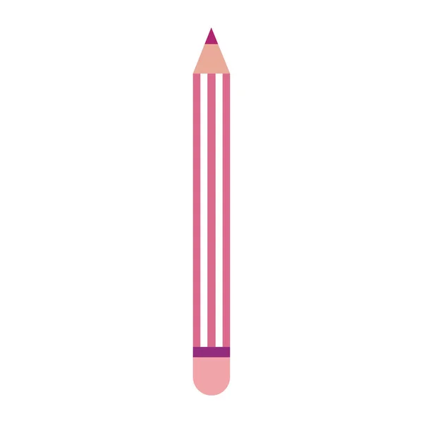 Terug naar school, rode kleur potlood verf basisonderwijs cartoon — Stockvector