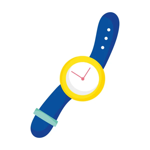 Wrist watch time clock isolated icon design white background — Stock Vector