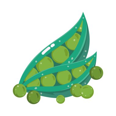 Bezelye malzemesi menüsü taze çizgi film.