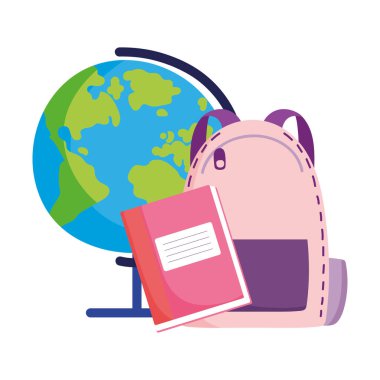 Okula dönüş, harita defteri ilkokul eğitimi çizgi filmi.