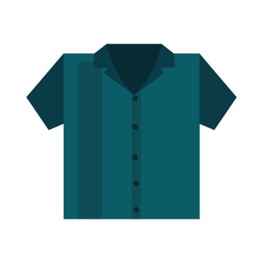 Bowling üniforması polo tişört oyunu spor yassı ikon tasarımı