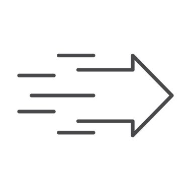 hız oku hareket çizgisi simgesi tasarımı