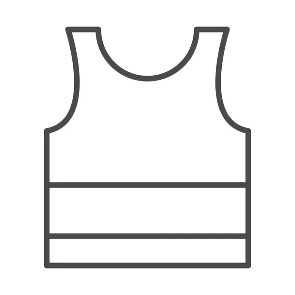 Camisa deportiva sin mangas línea de desgaste icono de diseño — Vector de stock