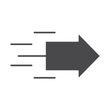 hız oku hareket siluet simgesi tasarımı