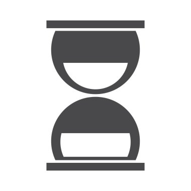 Kum saati enstrüman siluet simgesi tasarımı