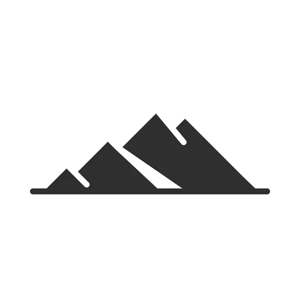 Montagnes paysage nature silhouette icône design — Image vectorielle