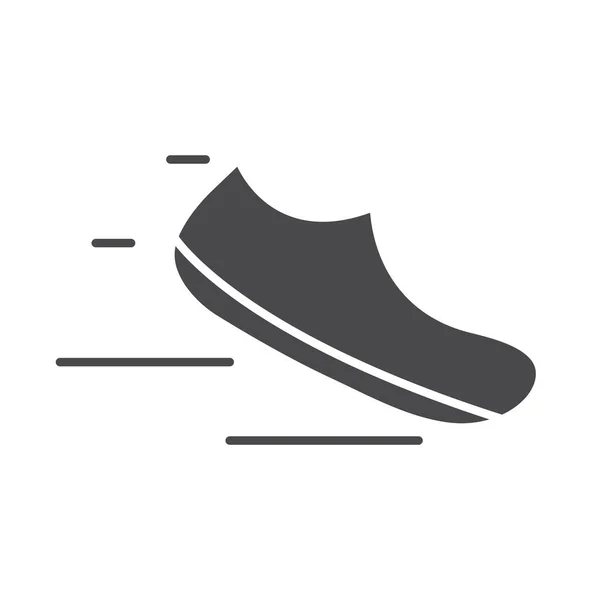 Prędkość jazdy sportowe buty zużycie akcesoria sylwetka projekt ikona — Wektor stockowy