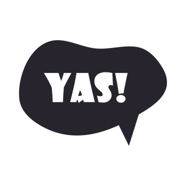 argo baloncuklar, beyaz arkaplan üzerinde yeni kelime karikatürü, siluet simgesi biçimi