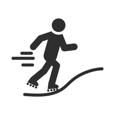 ekstrem spor dahili patinaj aktif yaşam tarzı siluet simgesi tasarımı