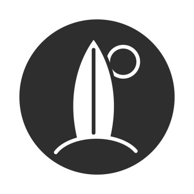 Ekstrem spor sörf aletleri aktif yaşam tarzı bloğu ve düz simge